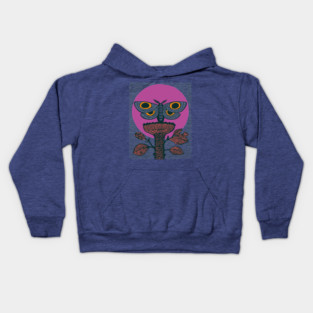 Mystic Death's-Head Moth - Visionary Folk Art Kids Hoodie