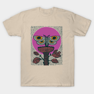 Mystic Death's-Head Moth - Visionary Folk Art T-Shirt