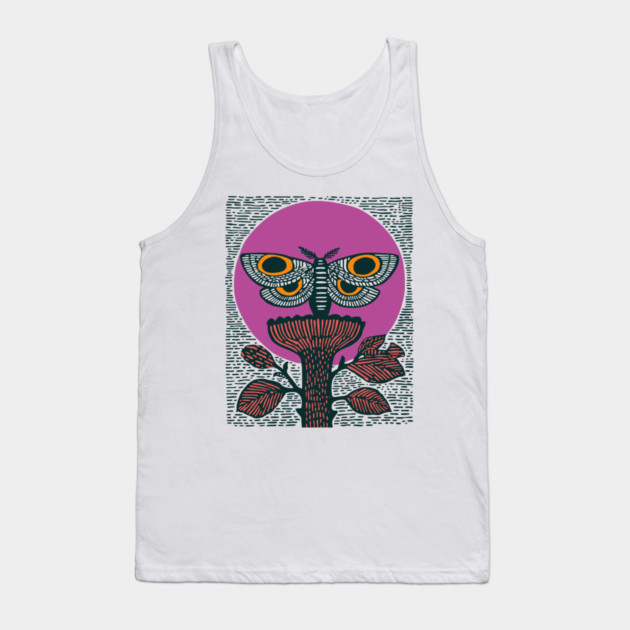 Mystic Death's-Head Moth - Visionary Folk Art Tank Top by TuncGK