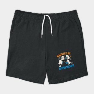Haunted by Homework Funny Ghost Student Halloween Graphic Shorts