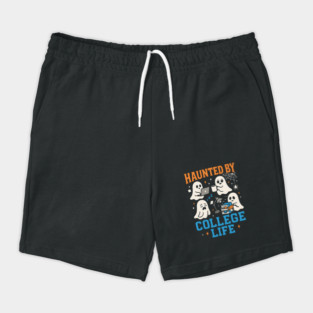 Haunted by College Life Funny Ghost Student Halloween Graphic Shorts