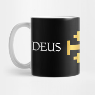 Deus Vult Jerusalem Cross Catholic Faith Mug