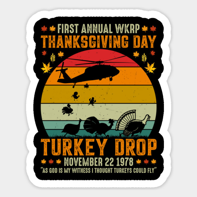 Thanksgiving WKRP Turkey Drop Magnet by Hays Robert Print