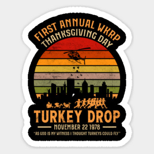Thanksgiving WKRP Turkey Drop Magnet