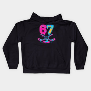 Hockey Six Seven Ice Cream Drip Kids Hoodie