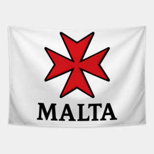Historic Maltese Cross Island Pride Emblem Tapestry