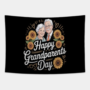 Happy Grandparents Day Tapestry