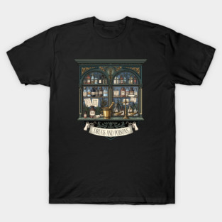 Antique Apothecary Cabinet – Vintage Drugs & Poisons T-Shirt