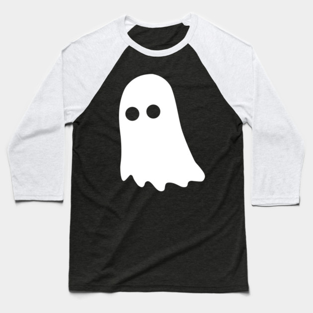 Cute Ghost – Simple Minimal Halloween Baseball T-Shirt by Butter Creative