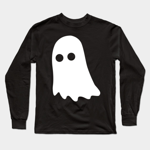 Cute Ghost – Simple Minimal Halloween Long Sleeve T-Shirt by Butter Creative