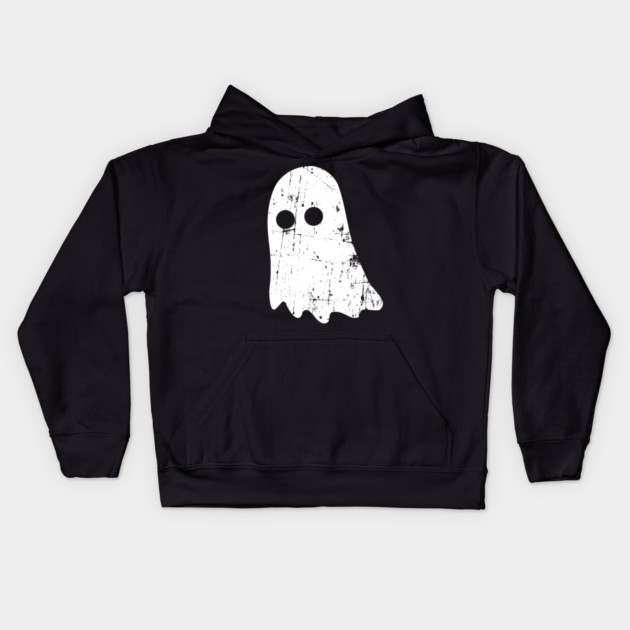 Cute Vintage Ghost – Simple Distressed Grunge Halloween Kids Hoodie by Butter Creative