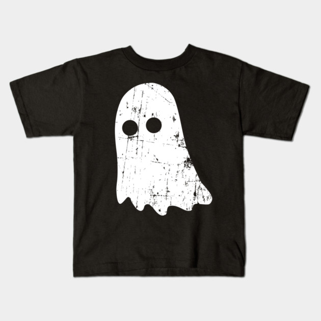Cute Vintage Ghost – Simple Distressed Grunge Halloween Kids T-Shirt by Butter Creative