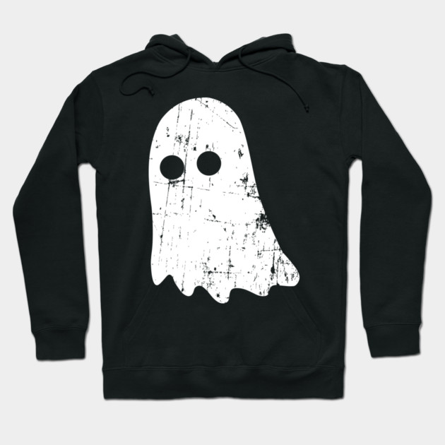Cute Vintage Ghost – Simple Distressed Grunge Halloween Hoodie by Butter Creative