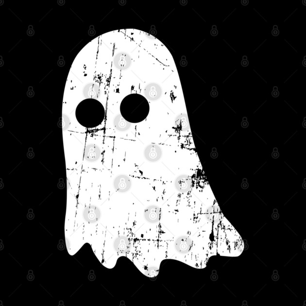 Cute Vintage Ghost – Simple Distressed Grunge Halloween by Butter Creative