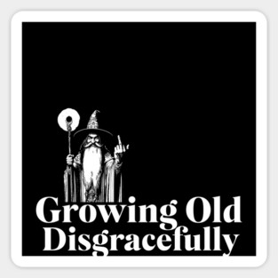 Growing Old Disgracefully Wizard Edition Magnet