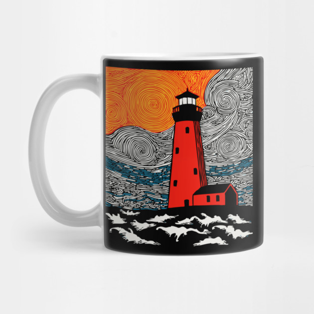 Lighthouse at Sunrise - Coastal Snow Scene by TuncGK