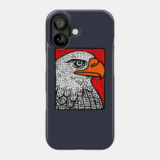 American Bald Eagle - Graphic Pop Art Portrait Phone Case