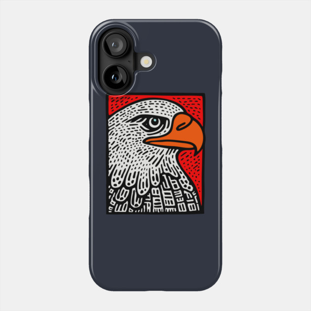American Bald Eagle - Graphic Pop Art Portrait Phone Case by TuncGK