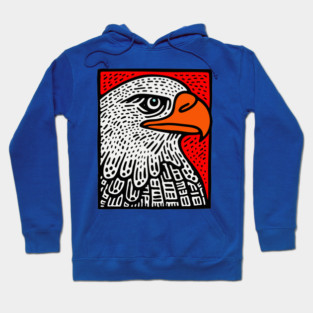 American Bald Eagle - Graphic Pop Art Portrait Hoodie