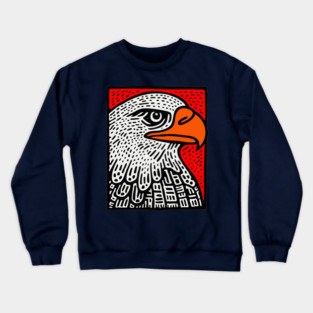 American Bald Eagle - Graphic Pop Art Portrait Crewneck Sweatshirt