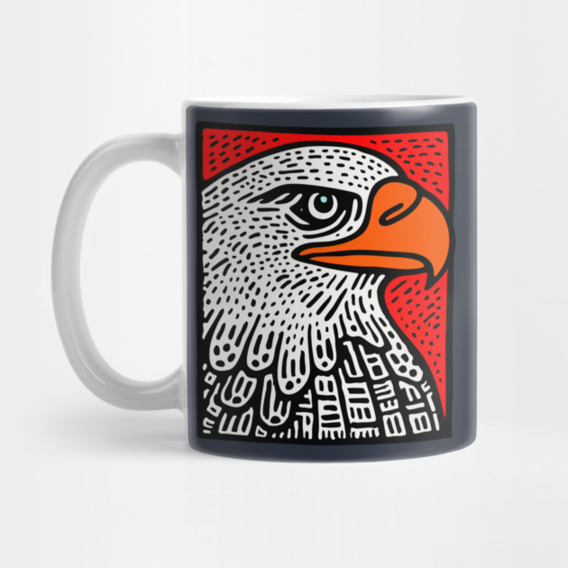 American Bald Eagle - Graphic Pop Art Portrait by TuncGK