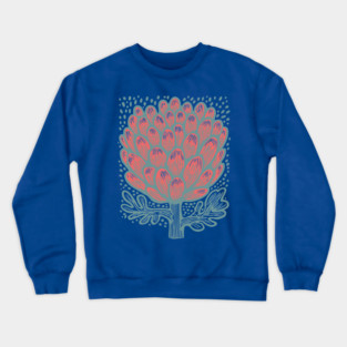 Blooming Artichoke Flower - Botanical Pop Art Crewneck Sweatshirt