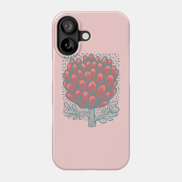 Blooming Artichoke Flower - Botanical Pop Art Phone Case by TuncGK