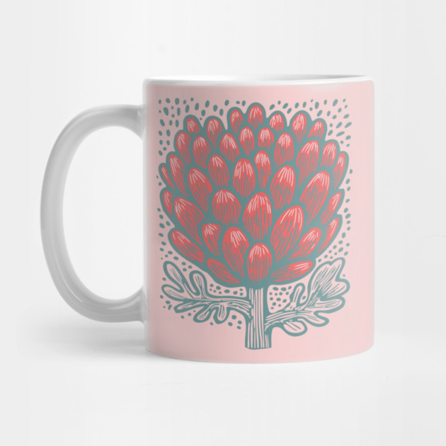 Blooming Artichoke Flower - Botanical Pop Art by TuncGK