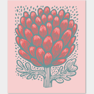 Blooming Artichoke Flower - Botanical Pop Art Posters and Art