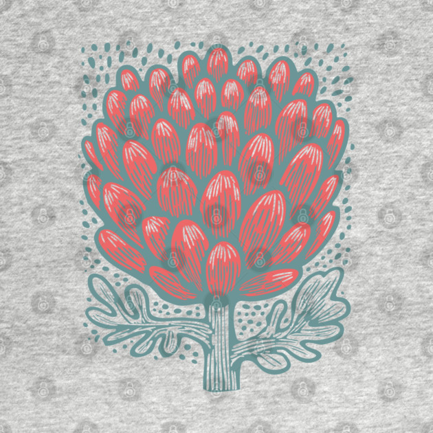 Blooming Artichoke Flower - Botanical Pop Art by TuncGK