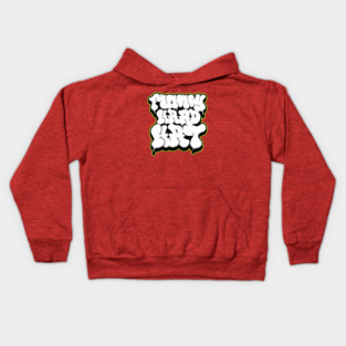 Funny Hard Hat – Bold Dripping Graffiti Quote Design for Streetwear, Skaters, and Urban Culture Lovers Kids Hoodie