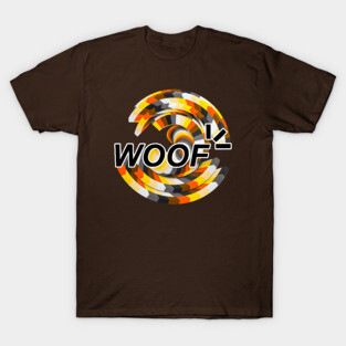 WOOF word twisted and colorful Bear Gay flag LGBTQ T-Shirt