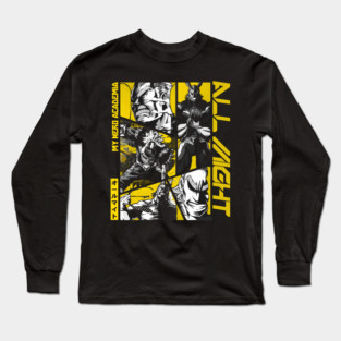 All Might | My Hero Academia Collage Art Long Sleeve T-Shirt