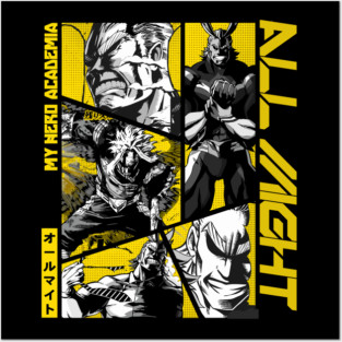 All Might | My Hero Academia Collage Art Posters and Art