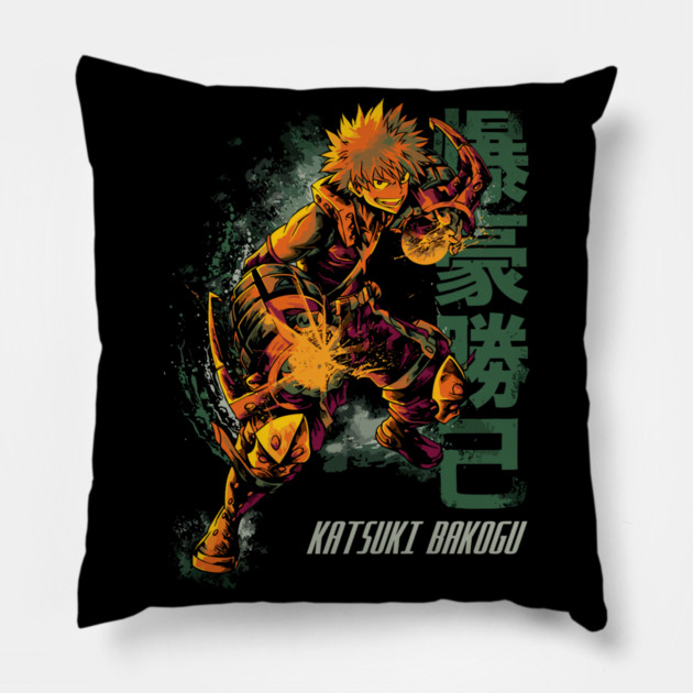 Katsuki Bakugou | MHA Abstract Art Pillow by Otaku Vibes
