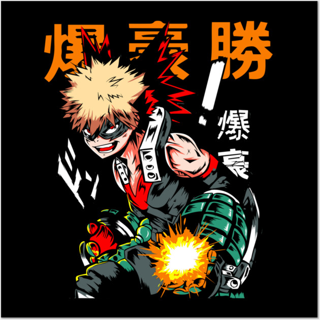 Katsuki Bakugou | Explosion Quirk Wall Art by Otaku Vibes