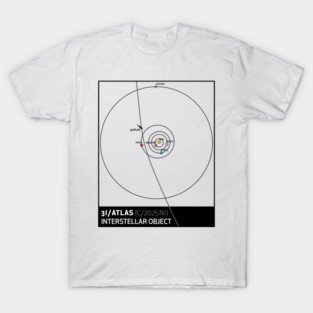 3I/Atlas - black solar system T-Shirt