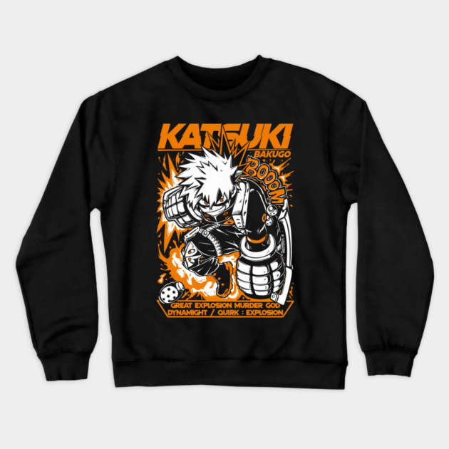Katsuki Bakugou | Explosion Hero Dynamight Crewneck Sweatshirt by Otaku Vibes