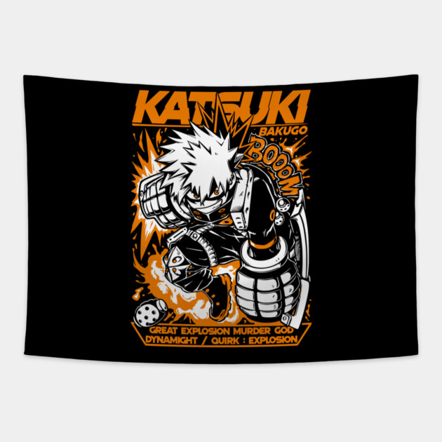 Katsuki Bakugou | Explosion Hero Dynamight Tapestry by Otaku Vibes