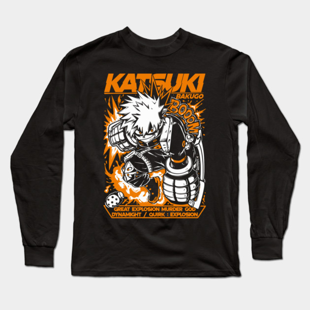 Katsuki Bakugou | Explosion Hero Dynamight Long Sleeve T-Shirt by Otaku Vibes