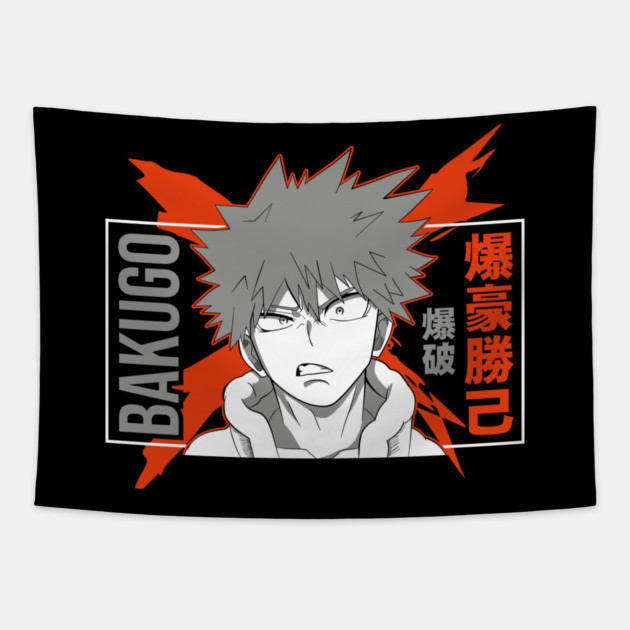 Katsuki Bakugou | MHA Angry Explosion Tapestry by Otaku Vibes