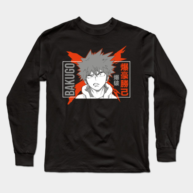 Katsuki Bakugou | MHA Angry Explosion Long Sleeve T-Shirt by Otaku Vibes
