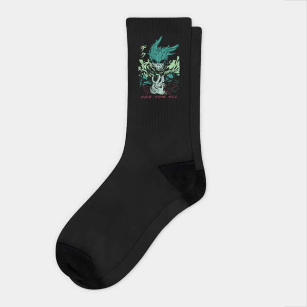 My Hero Academia: Izuku Midoriya’s Heroic Journey Socks by Otaku Vibes