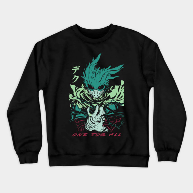 My Hero Academia: Izuku Midoriya’s Heroic Journey Crewneck Sweatshirt by Otaku Vibes