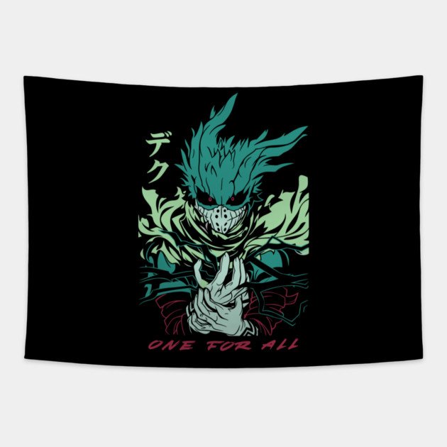 My Hero Academia: Izuku Midoriya’s Heroic Journey Tapestry by Otaku Vibes
