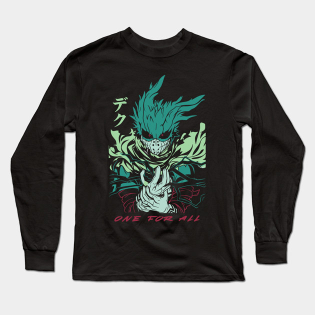 My Hero Academia: Izuku Midoriya’s Heroic Journey Long Sleeve T-Shirt by Otaku Vibes