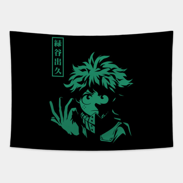My Hero Academia: Deku, The Determined Hero Tapestry by Otaku Vibes