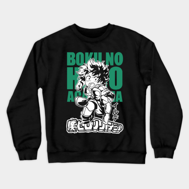 Deku – The Hero Who Never Gives Up Crewneck Sweatshirt by Otaku Vibes