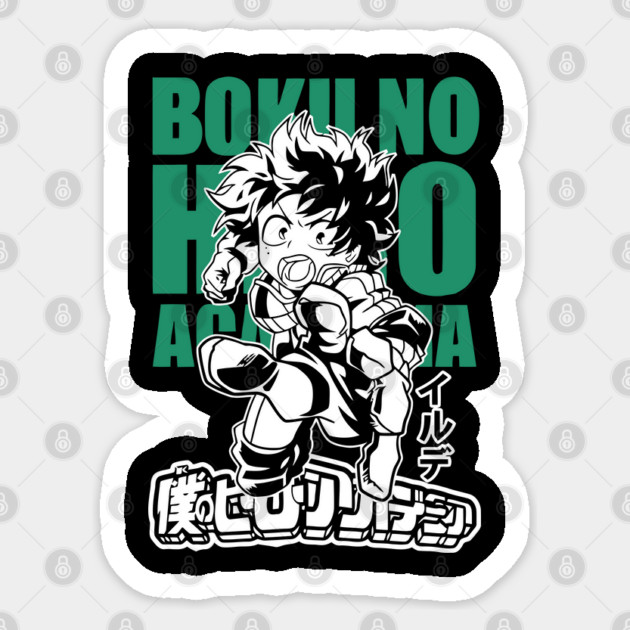 Deku – The Hero Who Never Gives Up Sticker by Otaku Vibes