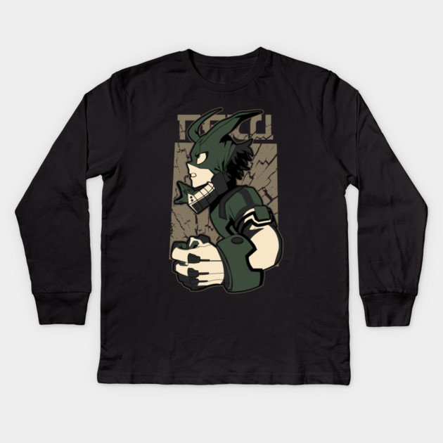My Hero Academia: Deku, The Green-Haired Prodigy Kids Long Sleeve T-Shirt by Otaku Vibes